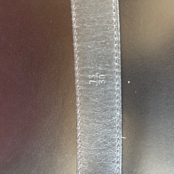 PRADA LEATHER BELT WITH GOLD BUCKLE - Picture 3 of 4